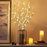 1 PC Battery Operated 20 LED  White Birch Branch Lights