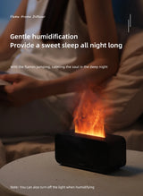 LED Simulation Flame Aroma Diffuser Mini Air Humidifier Machine With Timer