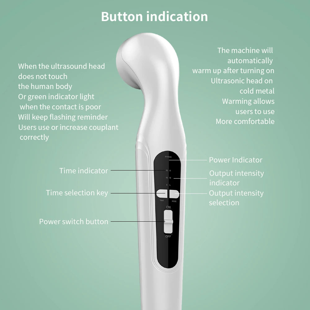 Ultrasound Shock Wave Physiotherapy Device For Muscle Pain Relief