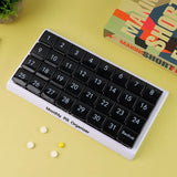 Portable 31 Days Medicine Box With Detachable Compartments
