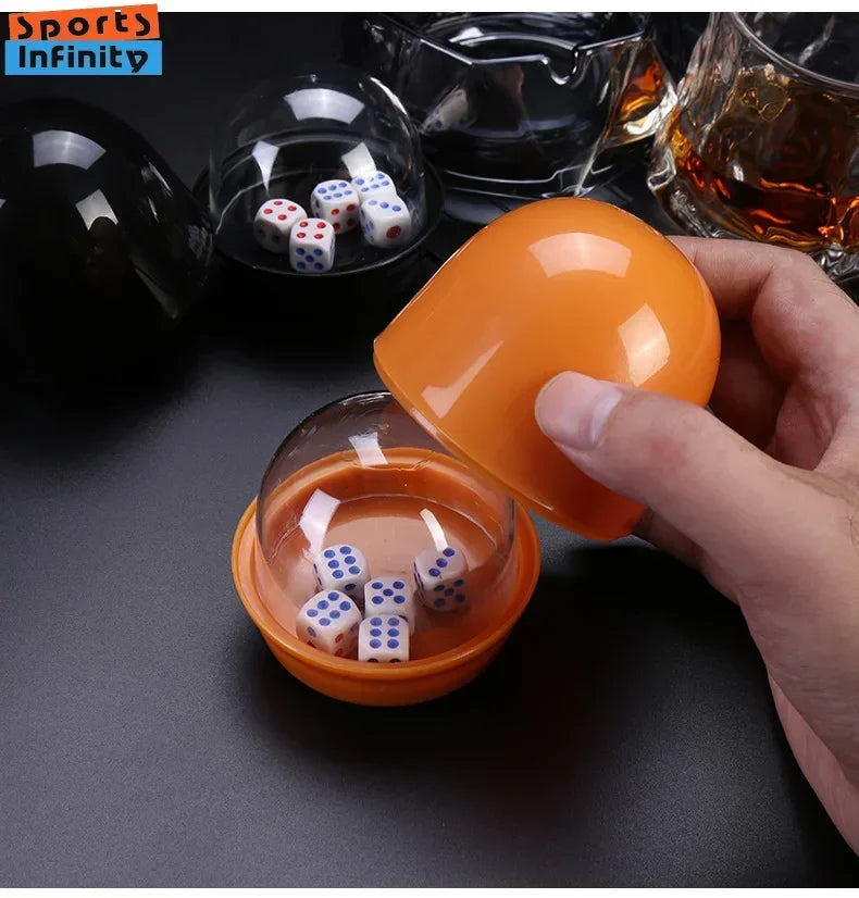 5pc Enclosed Dice Cup