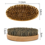 2pcs/set Boar Bristle Natural Beard Brush