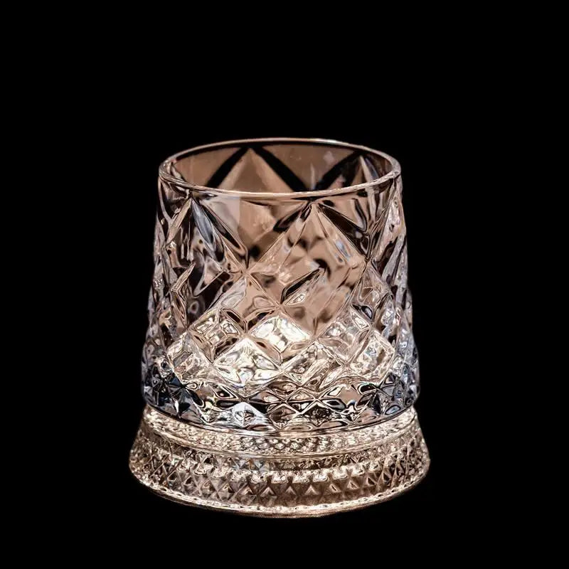 360 Degrees Rotating Crystal Whiskey Glass