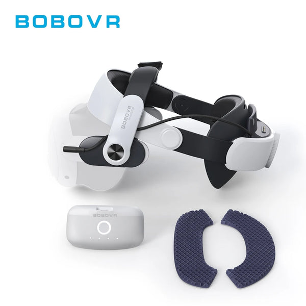BOBOVR M3 PRO Battery Head Strap Compatible with Oculus Quest 3 VR Multi-Point Adjustment 5200mah Battery Pack For VR Accessories