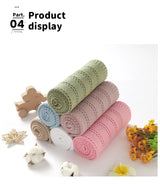 Vertical Stripes Solid Color Baby Cotton Blankets