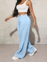 High Waisted Tummy Control Wide Leg Sweatpants