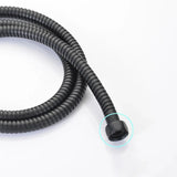 Black/Chrome Stainless Steel Flexible Shower Hose