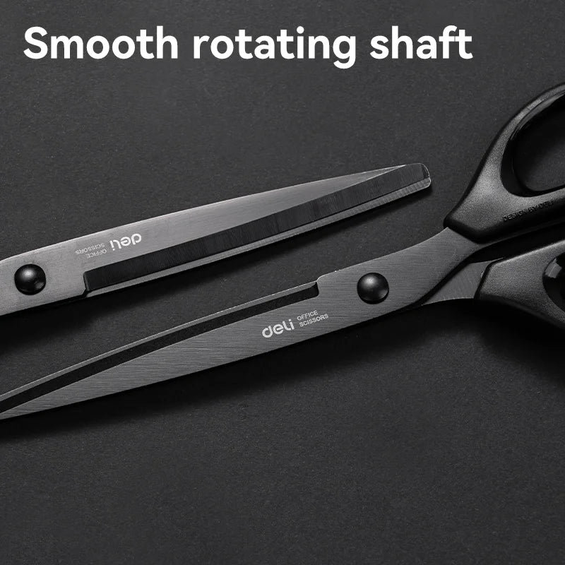 DELI Stainless Steel180mm Heavy Duty Scissors With Black Blade