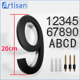Outdoor  8 Inch Silver/Black 20cm Letters Or Numbers 0-9 For House Address