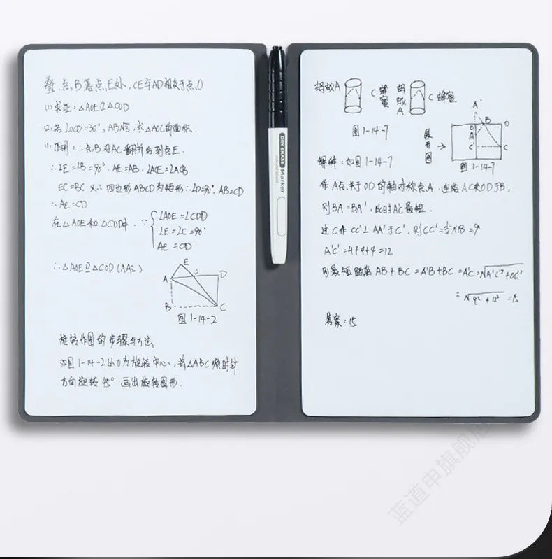 Reusable Whiteboard Leather Notebook.