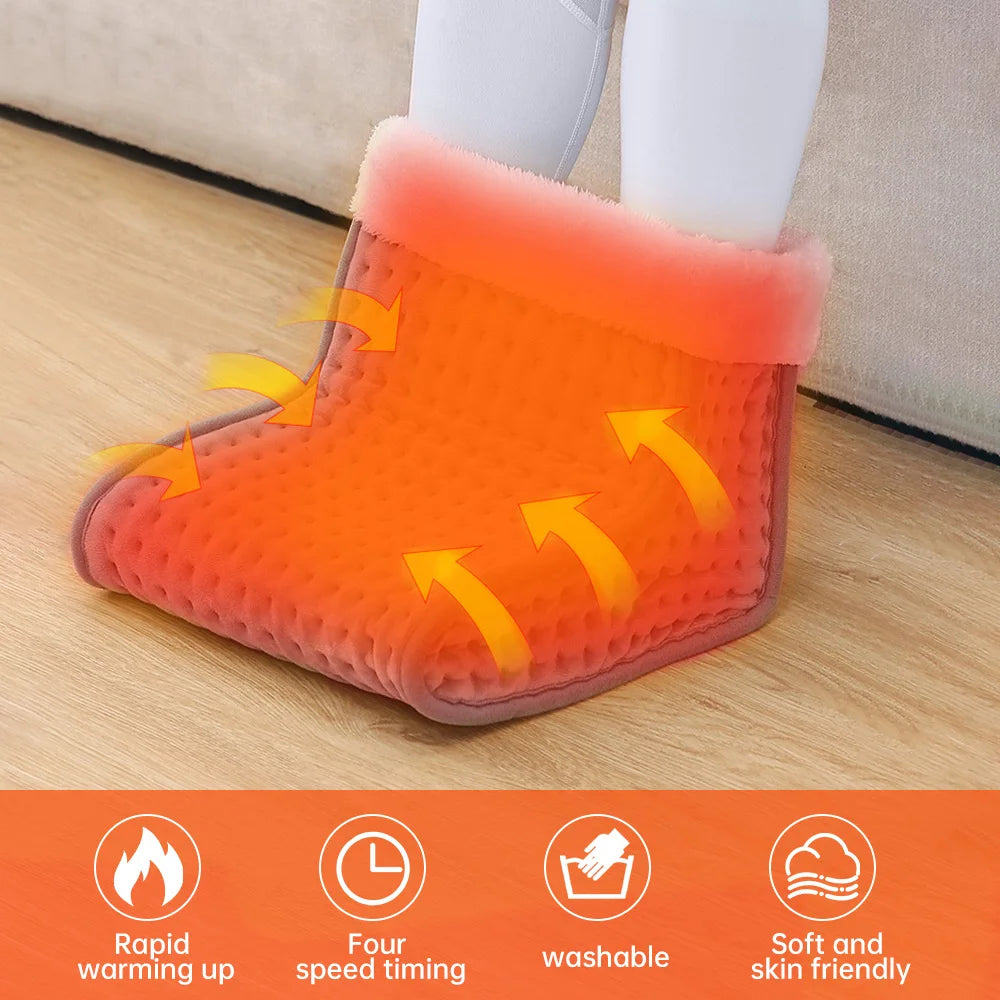 26*28*22cm Electric Remote Controlled Heated Foot US/EU Warmers With 9 Temp Settings and Washable Insert