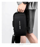 Men's USB/Waterproof/Anti-theft Password Lock Crossbody Bag.