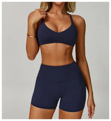 Women's Anti-Sweat Push Up Cross Shoulder Sports Bra