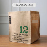 Folding Jute Organizer Storage Basket With Lids