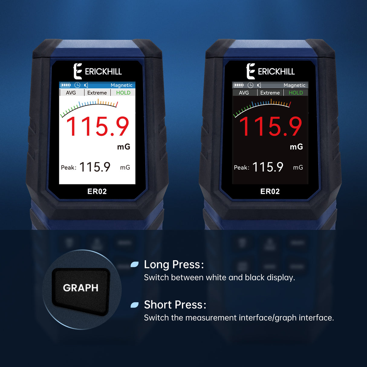 Rechargeable EMF Meter Electromagnetic Field Radiation Detector.