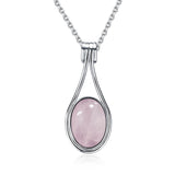 Oval 10X14MM  Sterling Silver Platinum Natural Labradorite Pendants