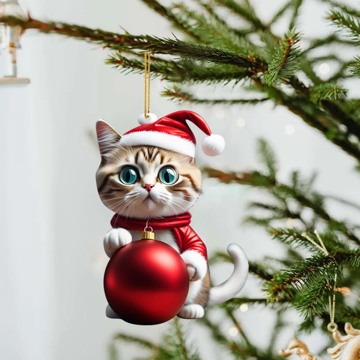 Cute Cat 2023 Christmas Ornaments.