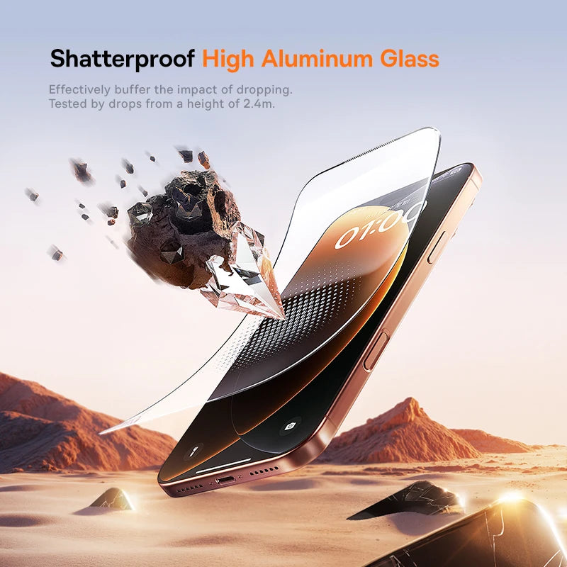 Baseus Tempered HD Screen Protector For iPhone 17 16 15 14 13 12 Pro Max