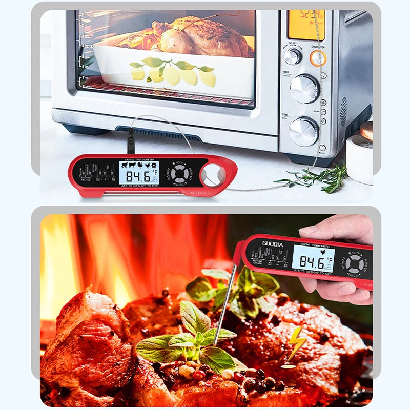 Digital Meat Thermometer With LCD Screen And Alarm Function
