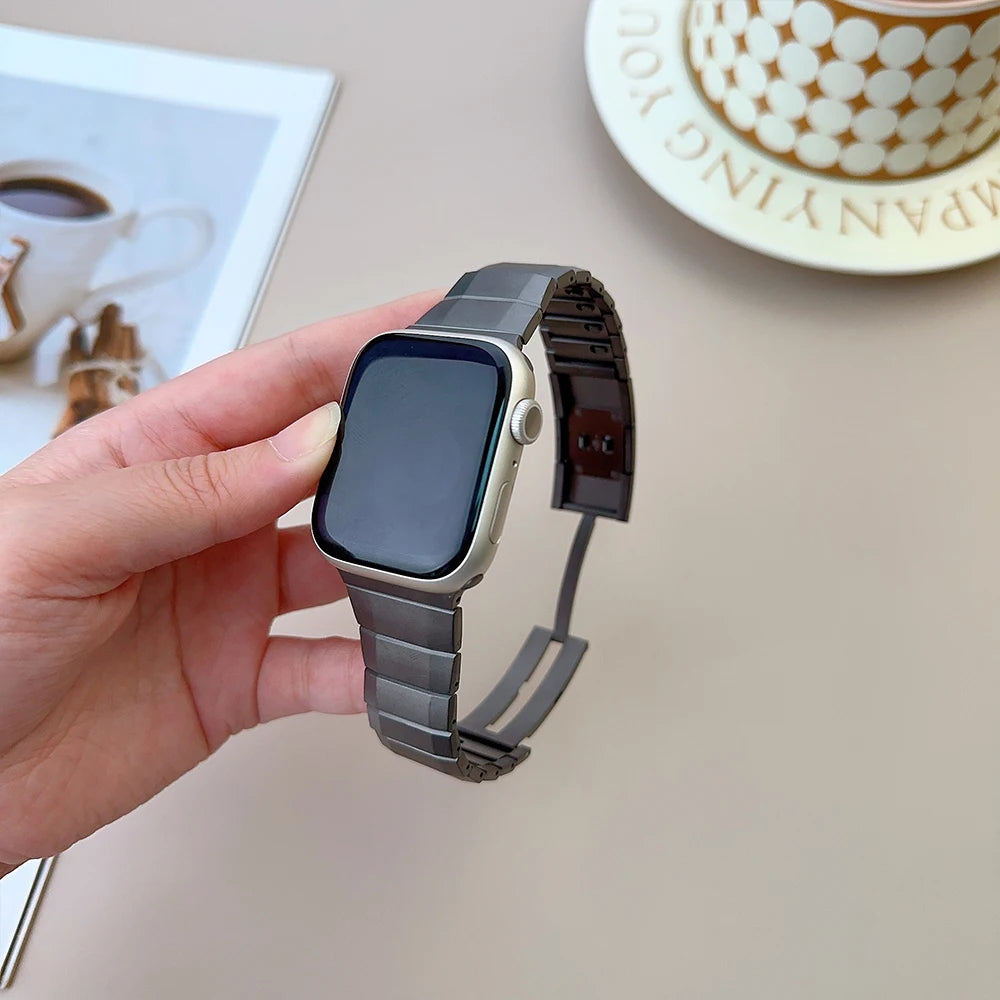 Stainless Steel Quick Fit Watchband for Apple Watch Ultra 2 1 49mm 10 46mm Series 9 8 7 6 5 4 45mm 44mm