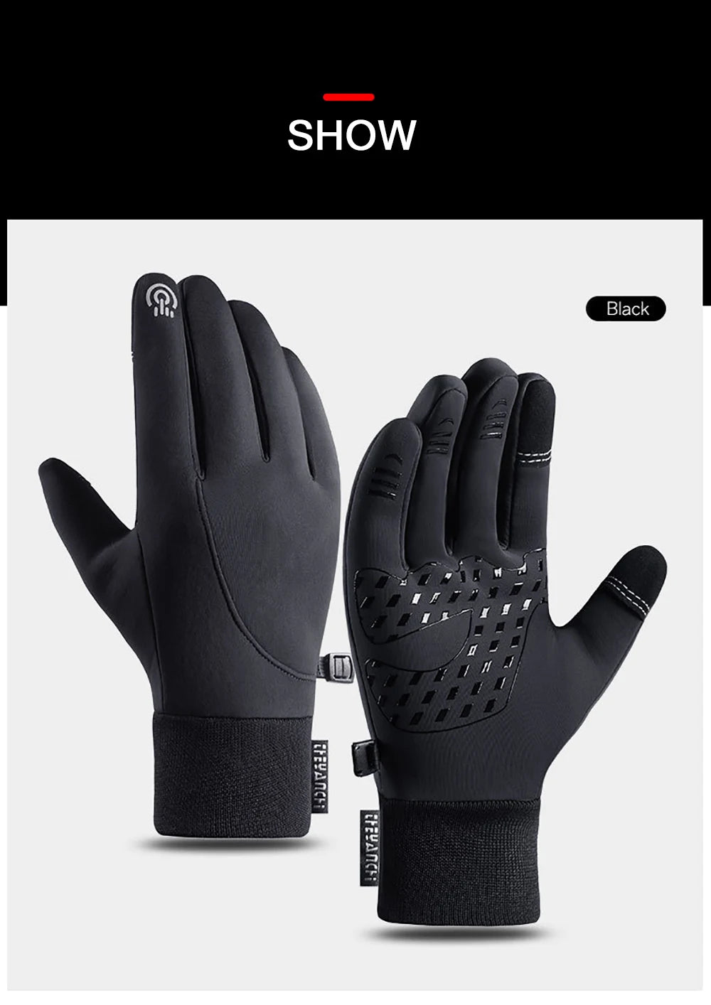 Men's Fleece Waterproof Winter Gloves