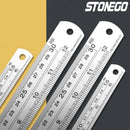 STONEGO Stainless Steel Double Sided Ruler, 6, 8, 12, 16 Or 20 Inch Metal Rulers