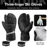 KUTOOK Men's Goatskin Leather Waterproof Thermal Gloves