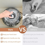 6pcs SUS Handle Steel Wool Scrubber with 5 Replacement Balls Stain Remover for Grills