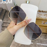 JSJM Women's Metal UV400 Sunglasses