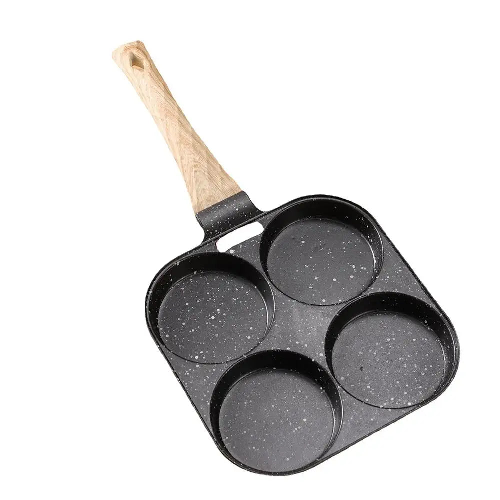 1pc Four-hole Aluminum Non-Stick Omelette/Egg Pan