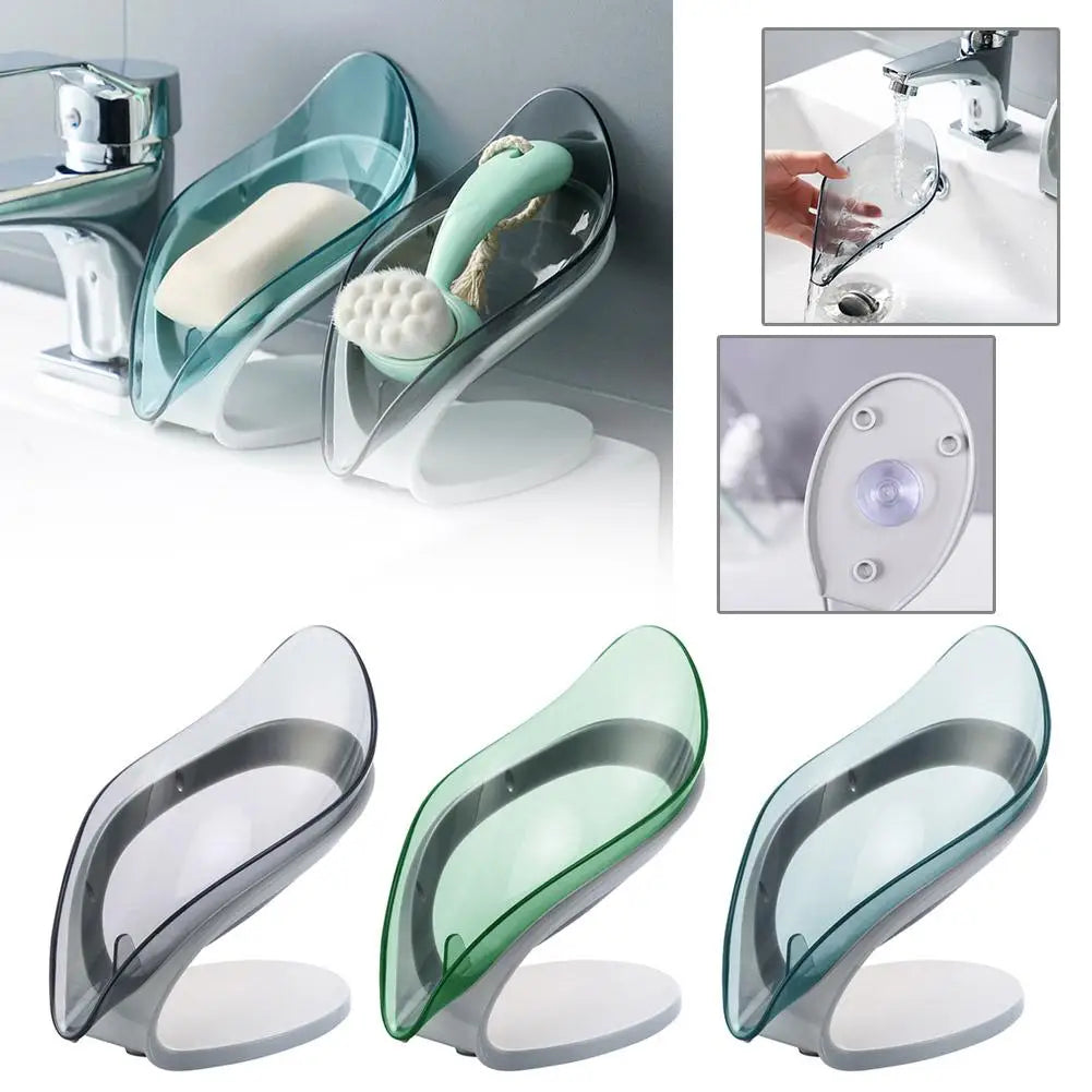 1pcs Non-Slip Leaf Soap Dish For Bathrooms Or Kitchen