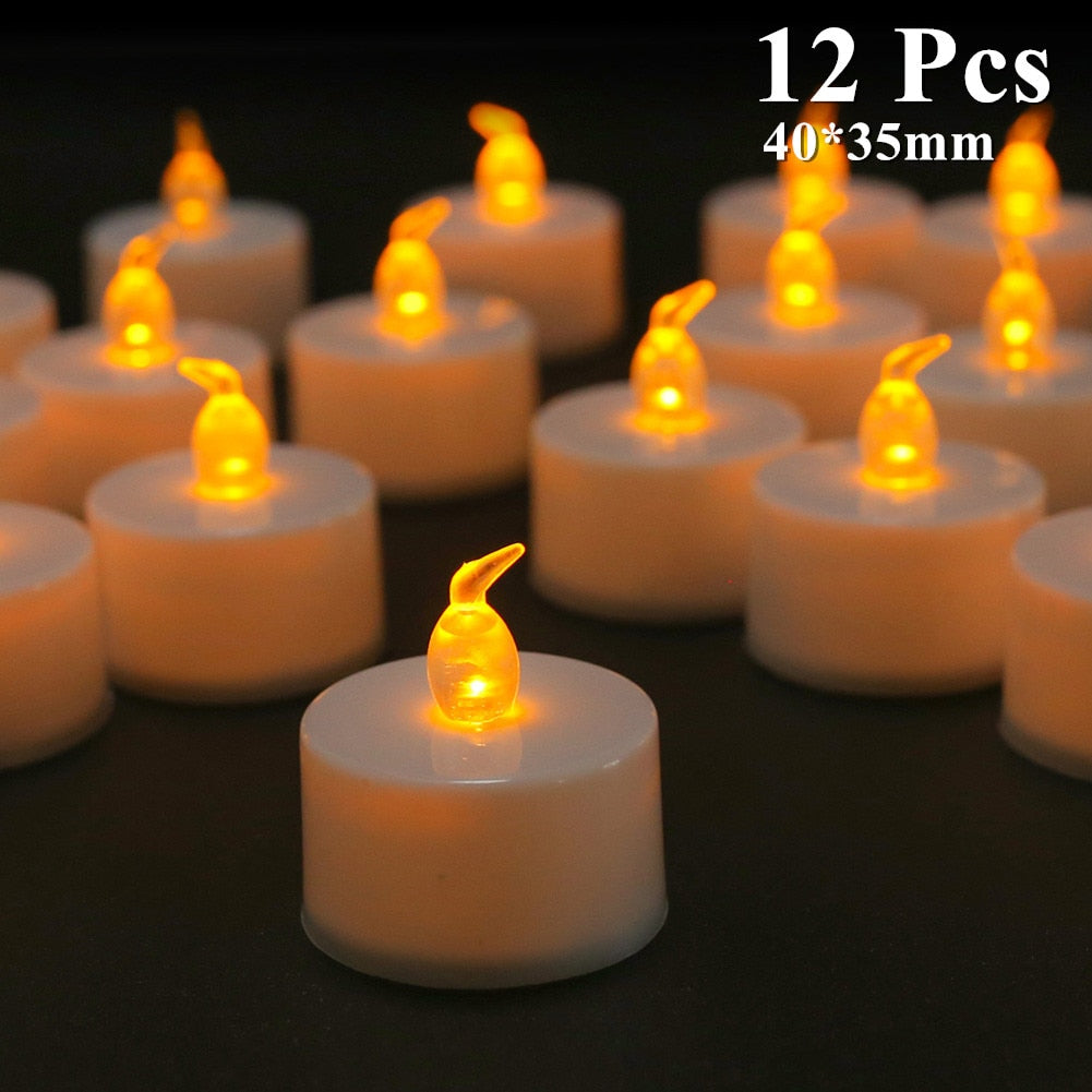 6/24Pcs Flameless LED Battery Powered Candles.