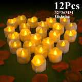 6/24Pcs Flameless LED Battery Powered Candles.