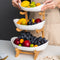 One, Two or three-layer Plastic Fruit, snacks candy bowls with stand.