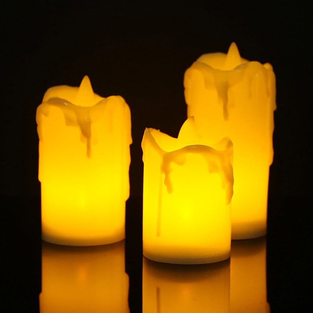 6/24Pcs Flameless LED Battery Powered Candles.