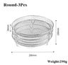 3-layer Stainless Steel Stackable Air Fryer Rack