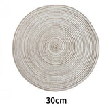 6pcs Round Woven Anti Slip Placemats Or Coasters