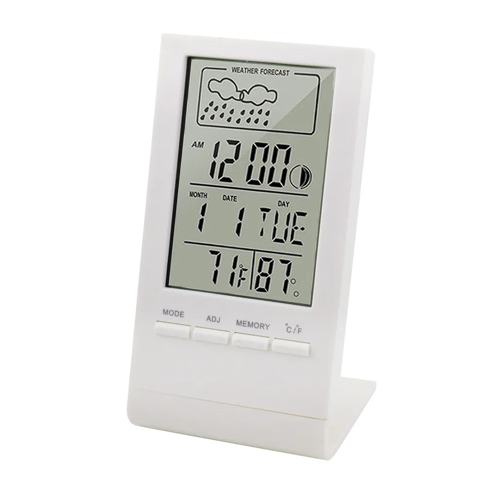 Mini Digital Indoor Clock Weather Station.