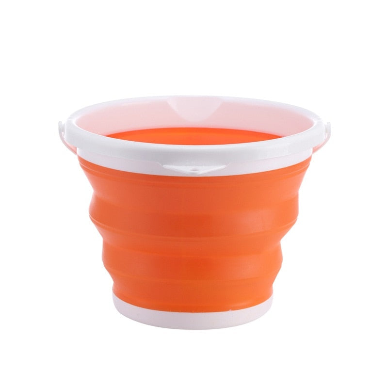 10L/5L/3L Collapsible silicone washing bucket with lid.