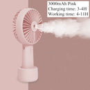 USB Rechargeable Handheld Mini cooling fan with water spray mist.