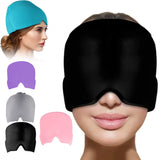 Form Fitting Gel Ice Cap/Mask For Relief Of Migraines, Tension Or Sinus Headaches