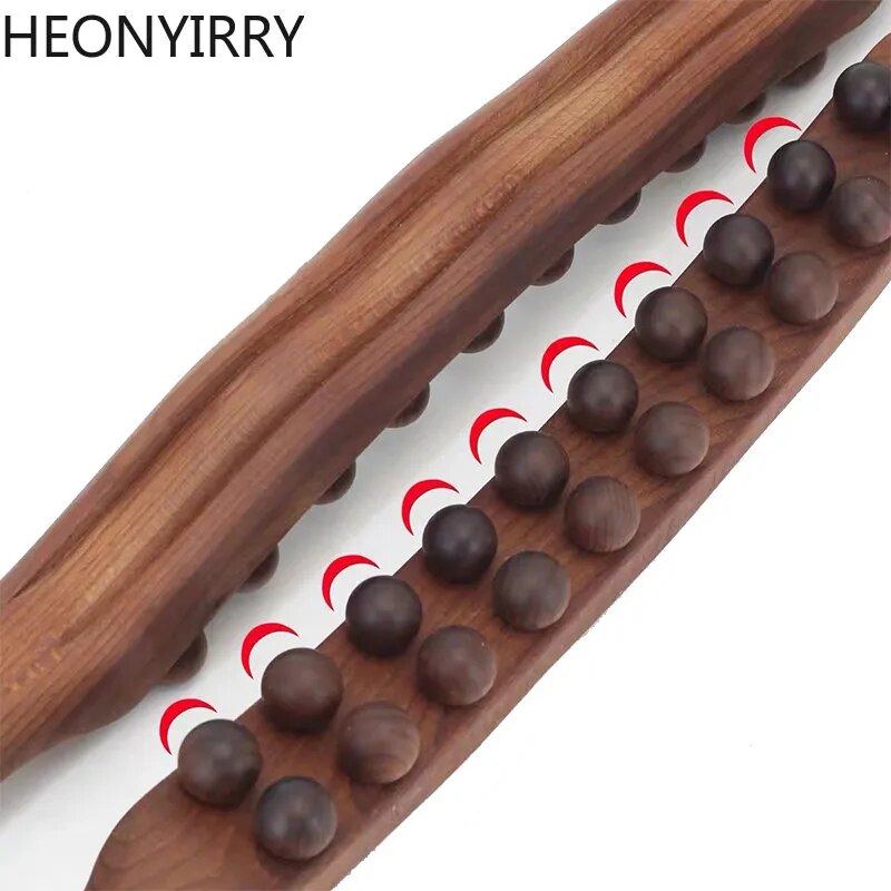 8/20 Beads Gua Sha Massage Stick With Carbonized Or Wood.