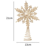 Plastic Five-pointed Star Snowflake Christmas Tree Top