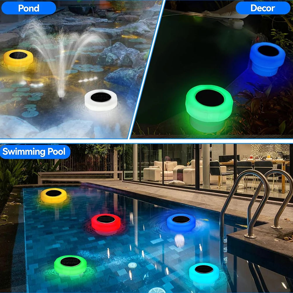 Solar Floating Chlorine 3 Inch Dispenser with Colorful Light