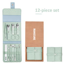 12 or 16 pcs Stainless Steel Manicure/Pedicure Set with Leather case.