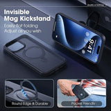 Magsafe IPhone Mat Finish Air 17 16 15 14 13 12 11 Pro Max Plus With Lens Protector And Metal Ring Stand