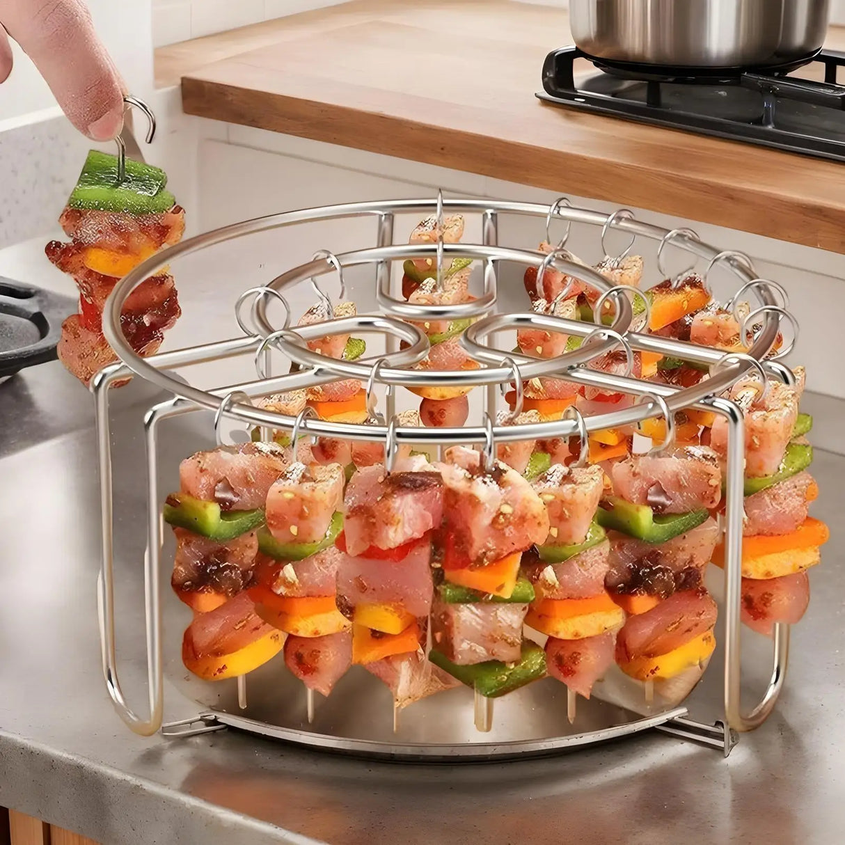 Stainless Steel Hanging Non-Stick Air Fryer Grill Rack