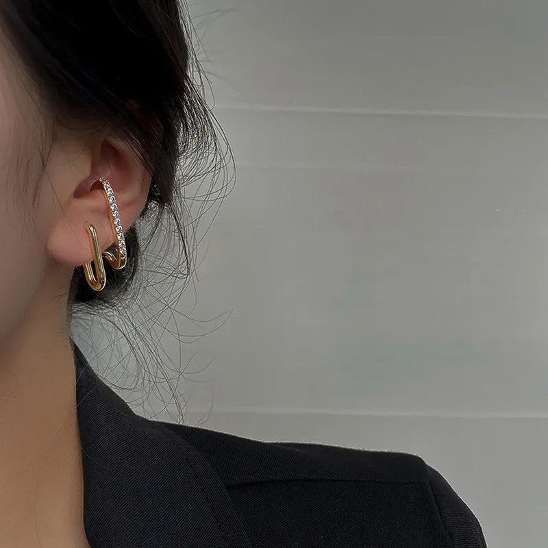 Crystal/Pearl Pierced Earrings