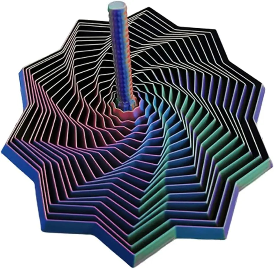 3D Printed Expanded Sensory Hexagon Fidget with Handle For Stress Relief