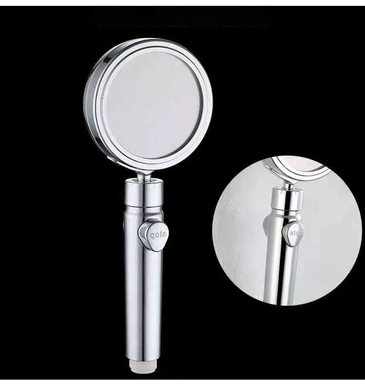 White/Black Round High Pressure Shower Head Combo.